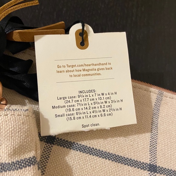 Hearth & Hand Canvas Travel Bag Set- NEW - Picture 2 of 10